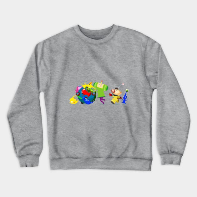 Katamari Vs Pikmin Crewneck Sweatshirt by JPenfieldDesigns